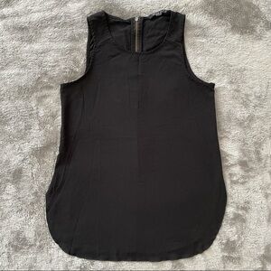 Cotton On Black Sleeveless Tank Blouse Zip Back XS